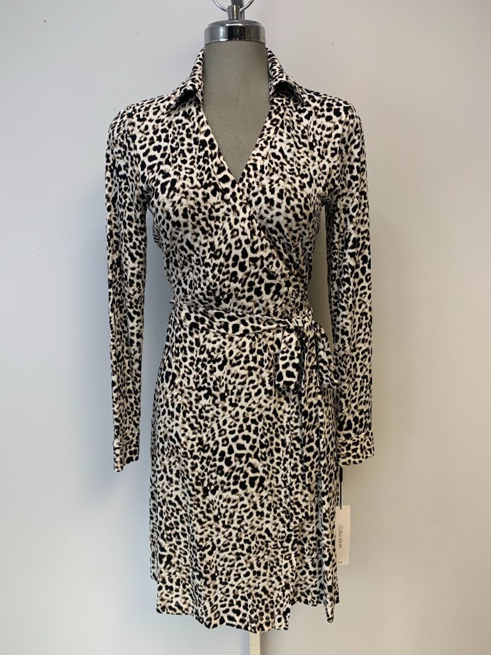 New Calvin Klein Women's Multi Dress Leopard Print size 6